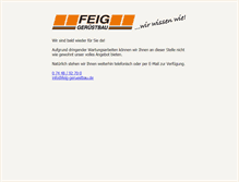 Tablet Screenshot of feig-geruestbau.de